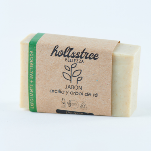 Jabón De Arcilla Y Árbol De Té Exfoliante | 100gr Holisstree