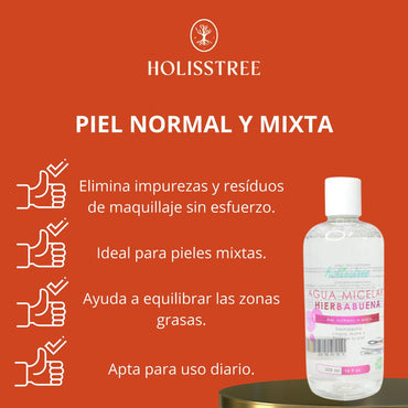 Agua Micelar Hierbabuena Piel Normal Mixta | 500ml