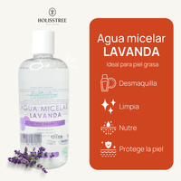 Agua Micelar Lavanda | Agua micelar piel grasa 500 ml Holisstree