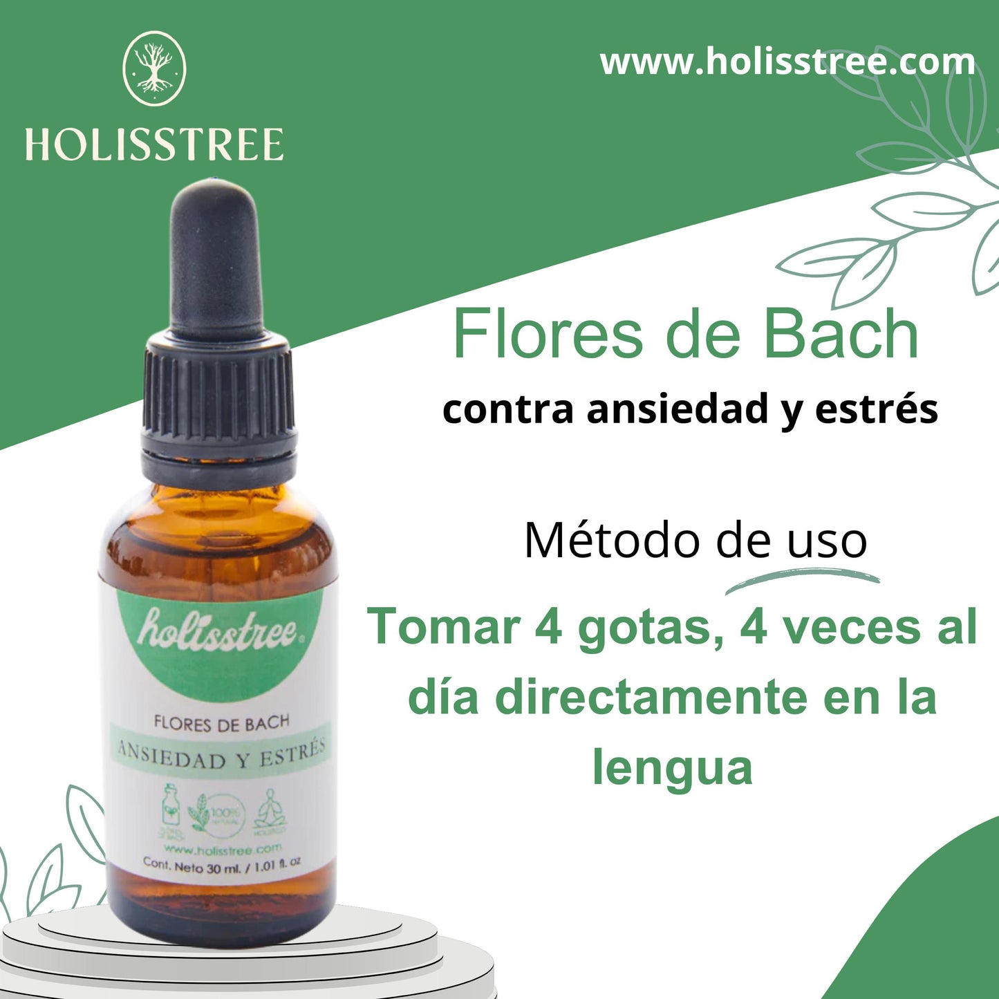 Flores De Bach Contra Ansiedad y Estrés | 30ml