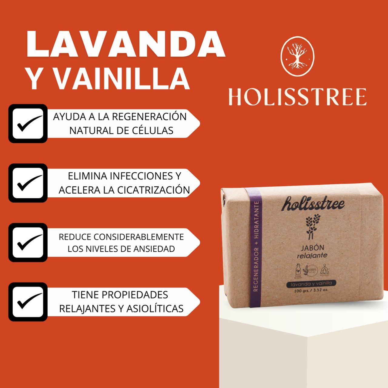 Jabon Lavanda Vainilla Relajante | 100gr