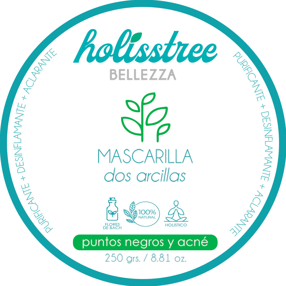 Mascarilla Dos Arcillas Anti Acne | 250gr Holisstree