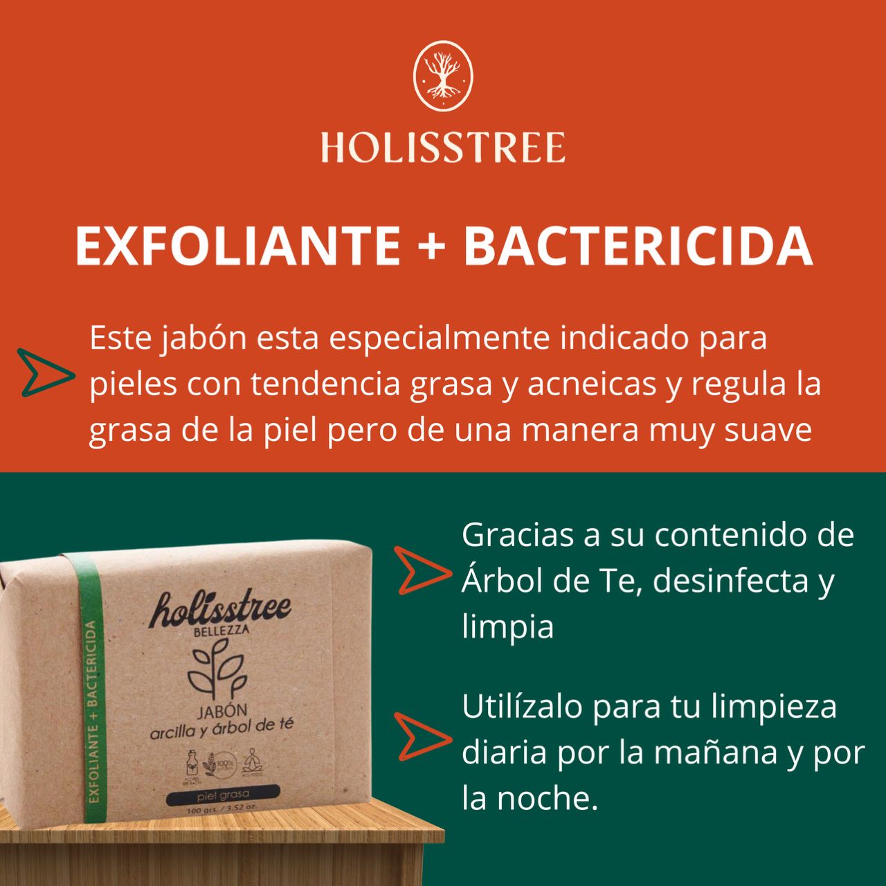 Jabón De Arcilla Y Árbol De Té Exfoliante | 100gr