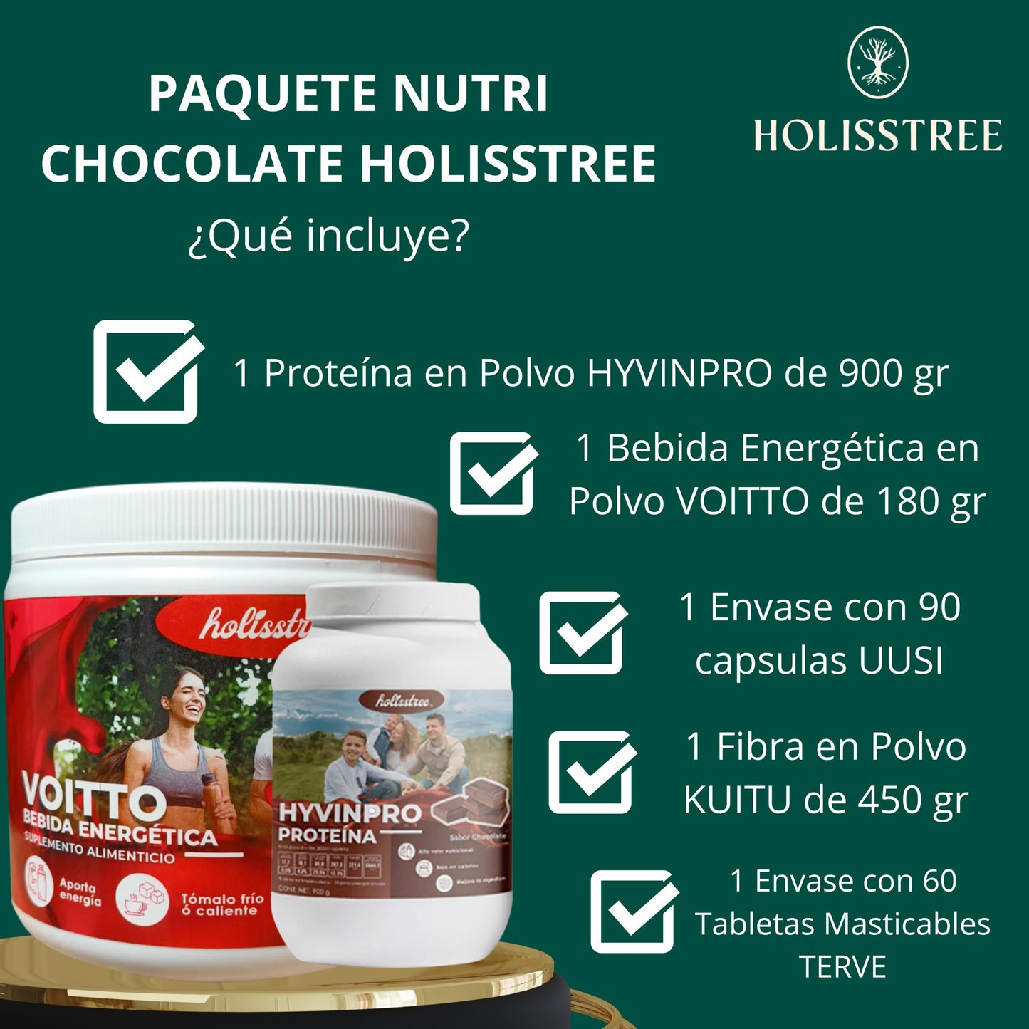 Paquete Nutri Chocolate Holisstree