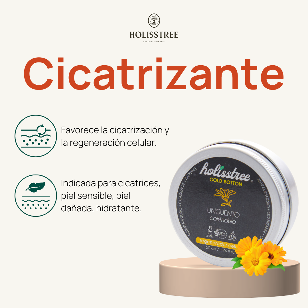 Ungüento de Caléndula Cicatrizante, Armonía y Restauración para tu Piel | 50gr